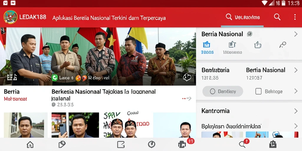 Tampilan antarmuka LEDAK188 yang sederhana untuk berita nasional.
