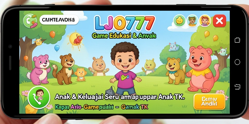 Antarmuka LJO777 menampilkan permainan edukatif yang menarik bagi anak-anak.