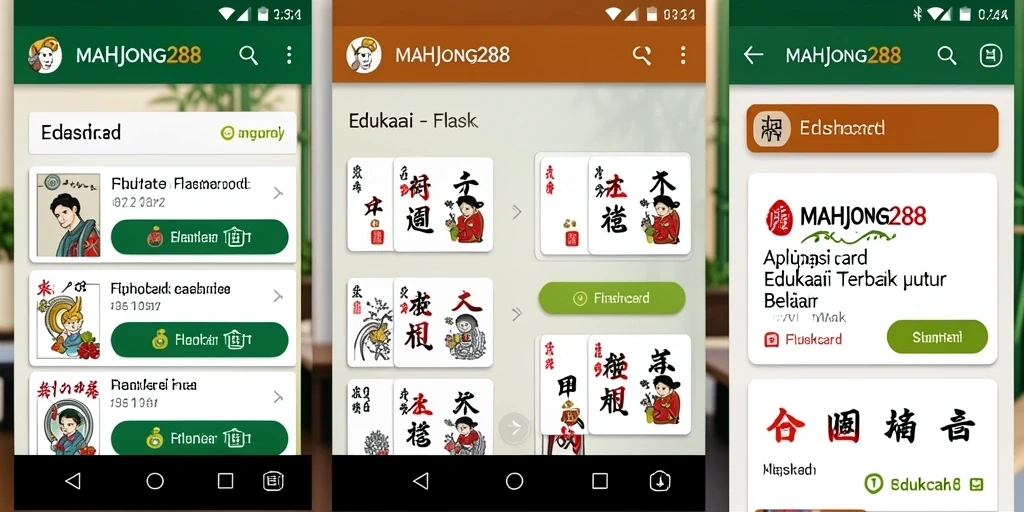 Antarmuka MAHJONG288 yang menarik untuk pengalaman belajar Flashcard.