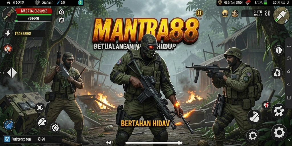 Tampilan antarmuka game Bertahan Hidup yang menarik dan interaktif.