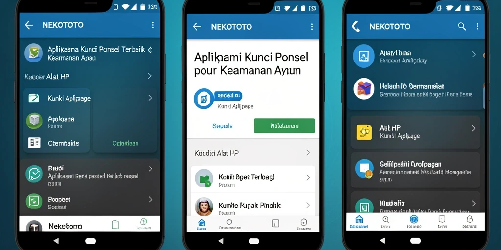 Tampilan antarmuka NEKOTOTO yang ramah pengguna untuk Kunci Aplikasi.
