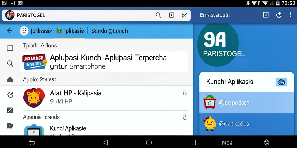 Antarmuka utama PARISTOGEL yang menampilkan fitur kunci aplikasi.