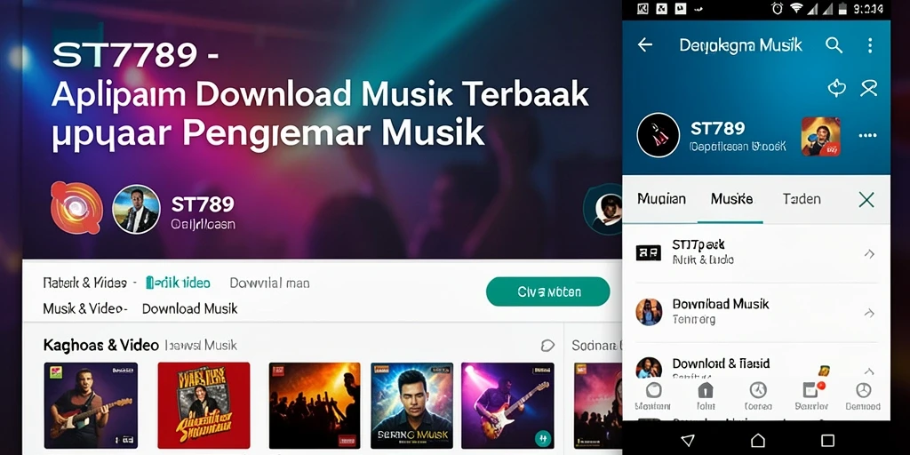 Tampilan antarmuka ST789 yang sederhana dan mudah digunakan untuk Download Musik.