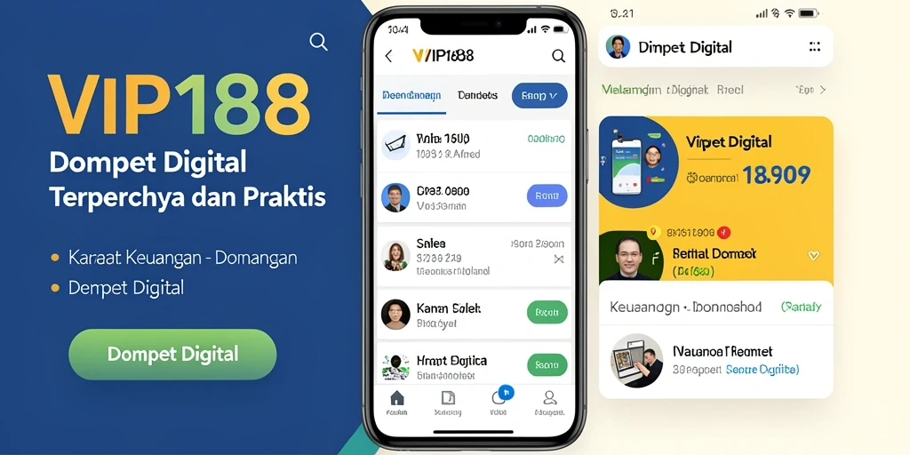 Tampilan antarmuka VIP188 yang modern dan mudah digunakan.